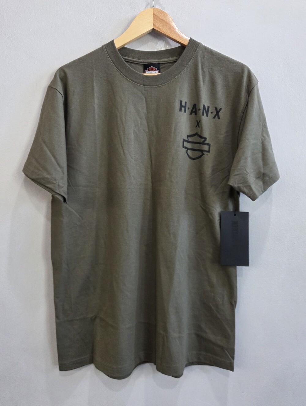 Harley-Davidson Green Shirt Tom Hanks HANX Support Troops Veterans Men's Medium